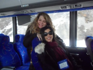 Marie-France, here with our friend Andrea, a gorgeous Brazilian, six months pregnant of a baby whose father is Indian...Marie-France is a Corsican Canadian, who beats our cosmopolitanism???