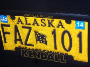 Alaska, the last frontier proclaim their license plates!